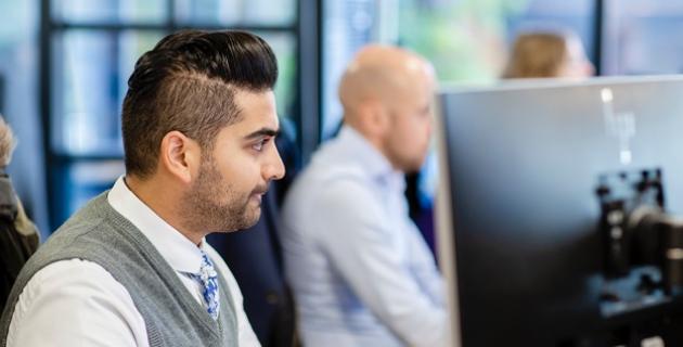 Person working at computer