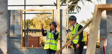 Daniel Joyce on site with Rutu Buddhdev